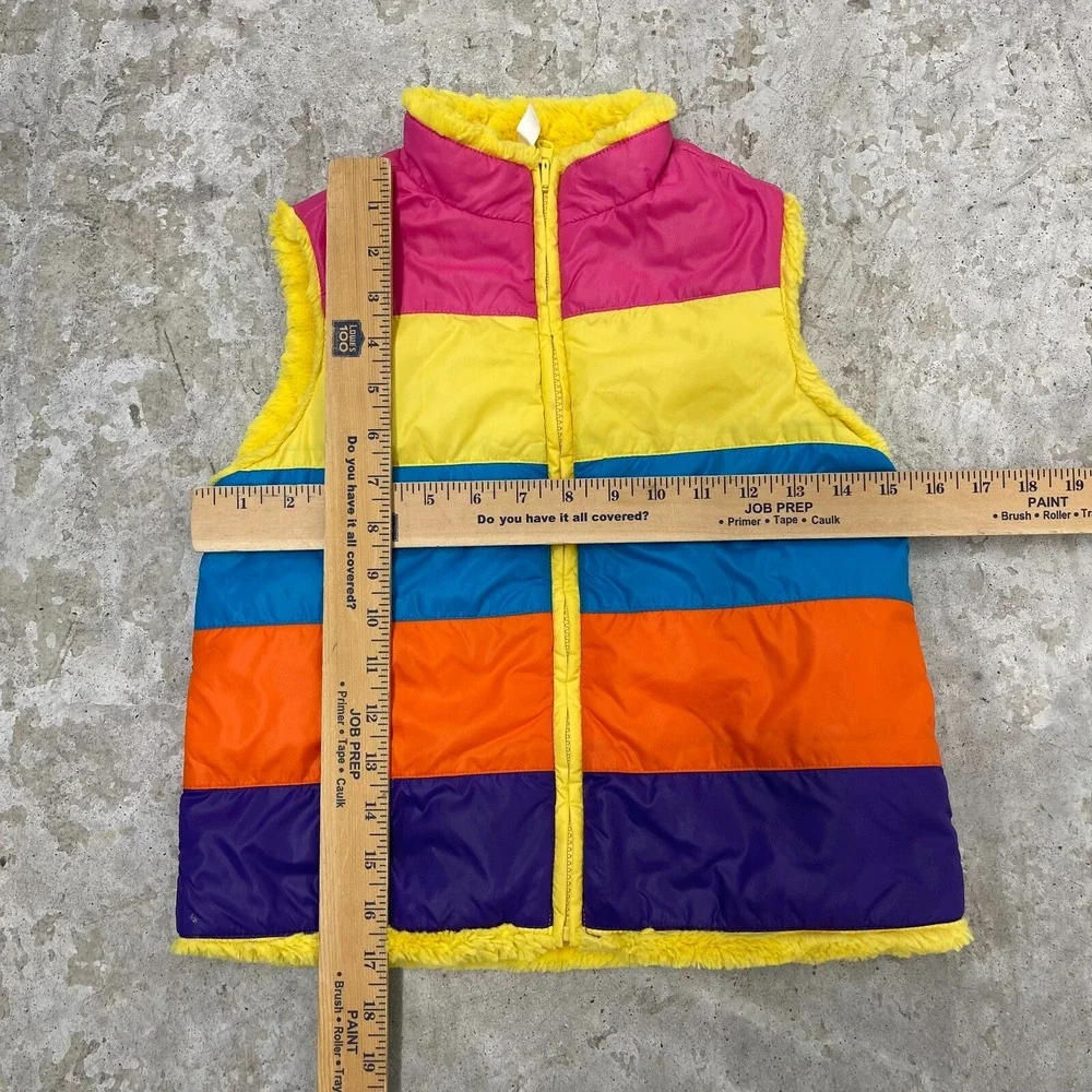Hanna Andersson Vest‎ Kids 130 Multicolor Puffer Rainbow Colorful Youth Girls
